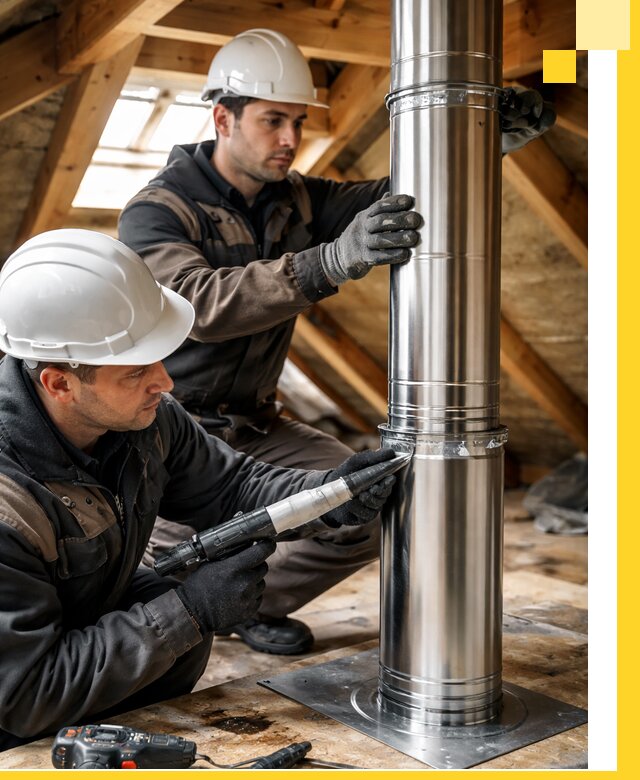 Монтаж дымоходов для каминов в Новочеркасске с гарантией качества
