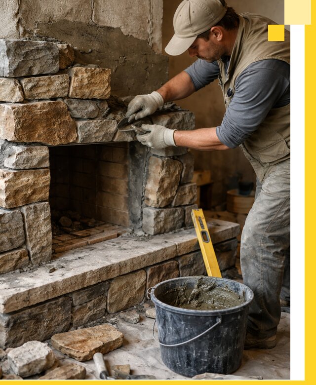 Изготовление и установка каменных каминов под ключ в Новочеркасске