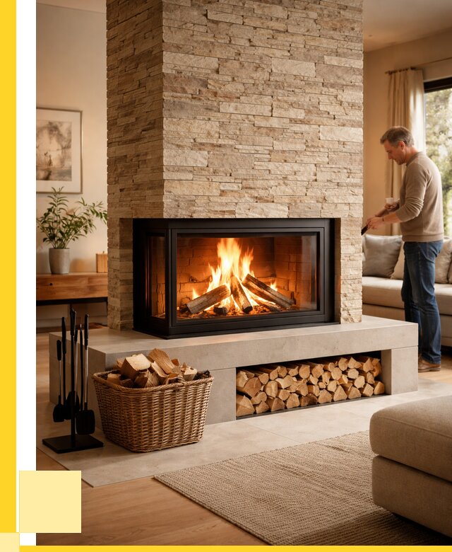 Дровяной камин под ключ в Новочеркасске от 204680 р. | ЭриданНвч