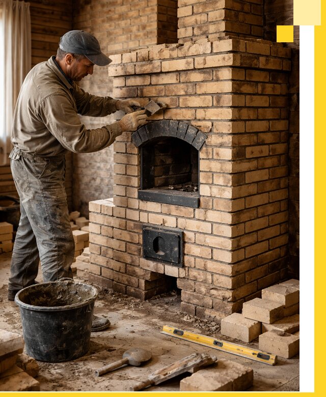 Кирпичные печи под ключ в Новочеркасске: проектирование и кладка