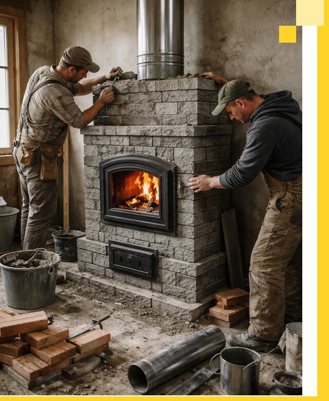 Производство, поставка и монтаж дровяных печей в Новочеркасске