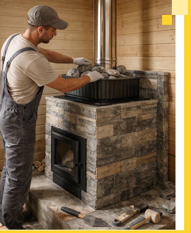 Печи для парной в Новочеркасске, производство, монтаж и обслуживание