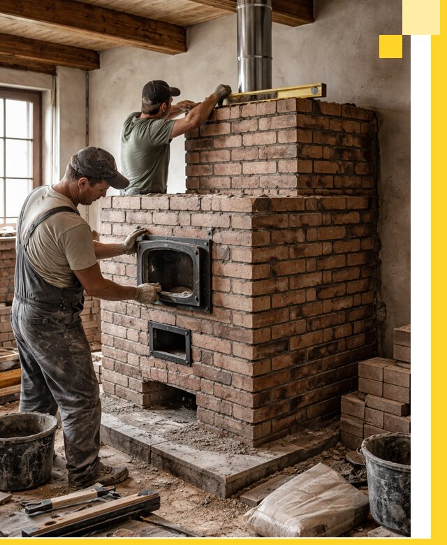 Печи для загородного дома под ключ в Новочеркасске — монтаж и сервис