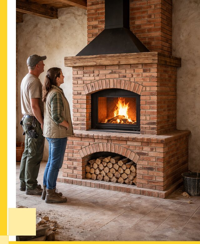 Печи камины из кирпича в Новочеркасске от 122808 р. | ЭриданНвч