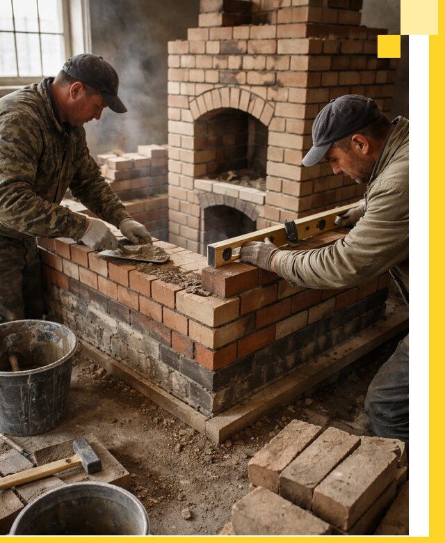 Изготовление и монтаж печей и каминов из кирпича в Новочеркасске