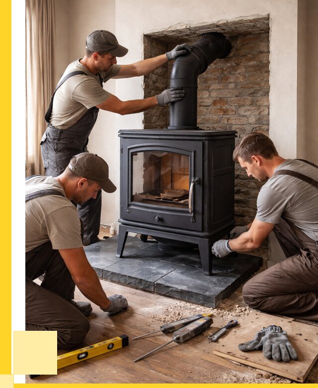 Монтаж печи камина в частном доме в Новочеркасске от 25585 р. | ЭриданНвч