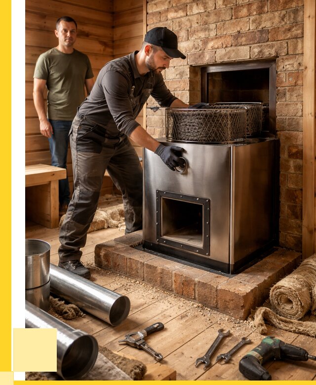 Монтаж банных печей под ключ в Новочеркасске от 18421 р., ЭриданНвч