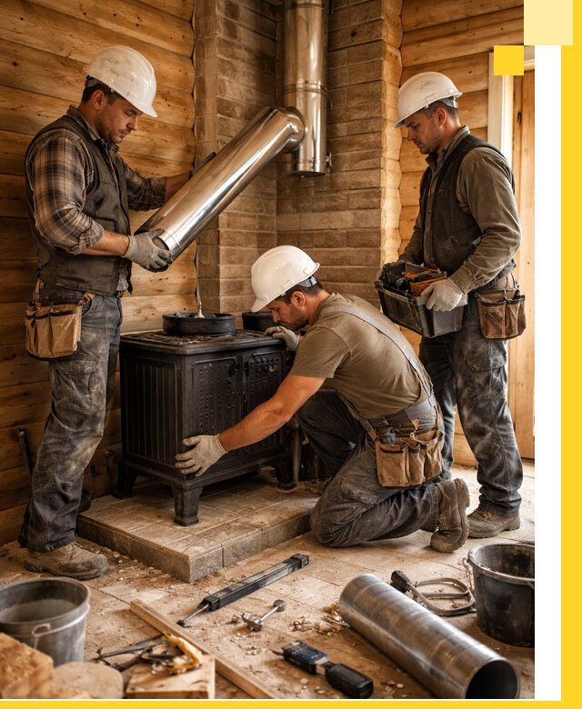 Профессиональный монтаж банных печей и дымоходов в Новочеркасске