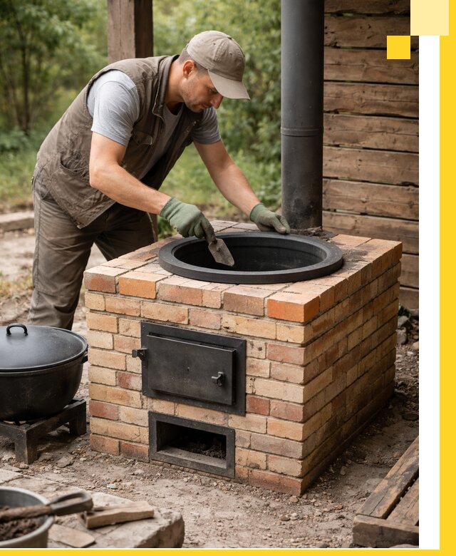 Изготовление и установка печей для казана в Новочеркасске под ключ