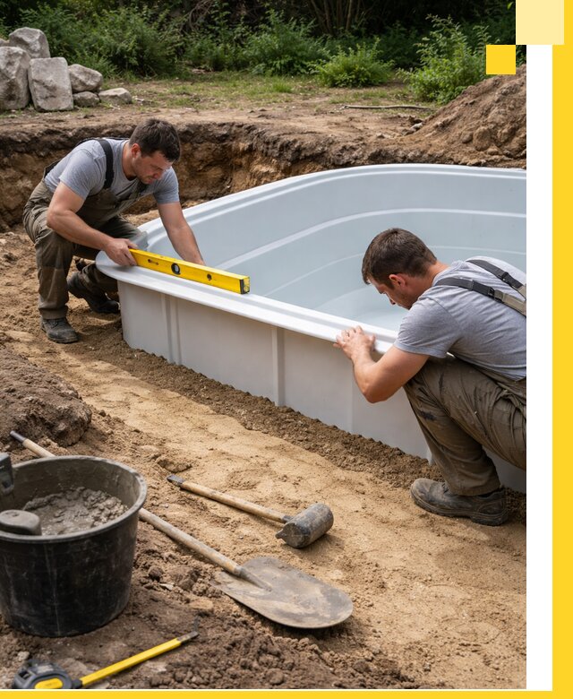 Производство и установка пластиковых бассейнов в Новочеркасске под ключ