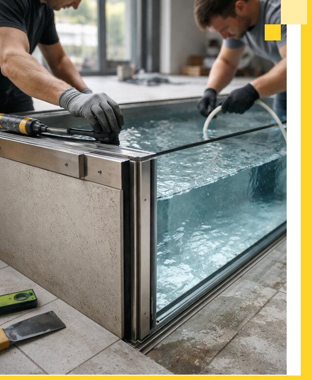 Проектирование и монтаж стеклянных бассейнов в Новочеркасске