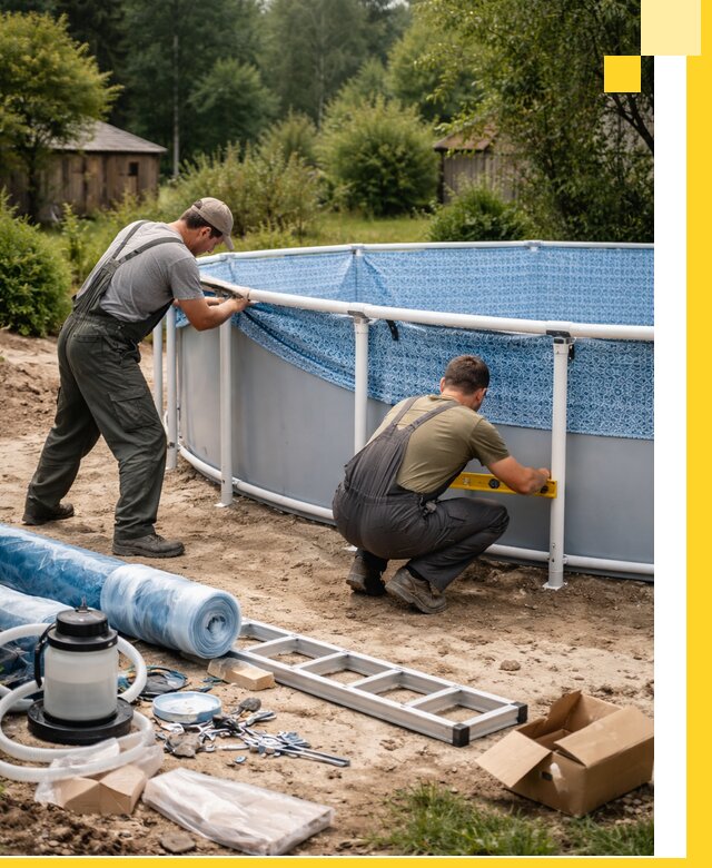 Установка и монтаж каркасных бассейнов в Новочеркасске под ключ