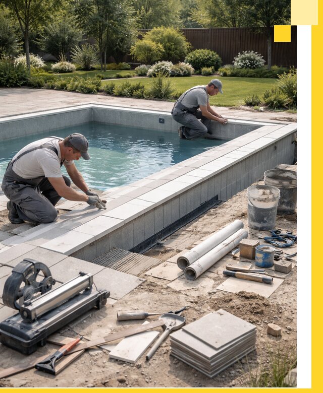 Строительство открытых бассейнов под ключ в Новочеркасске профессионально