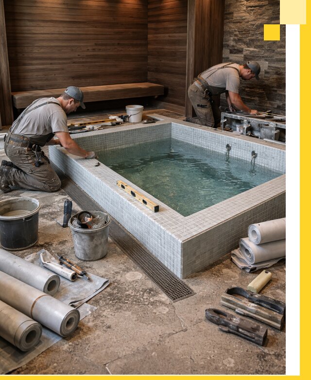 Установка и строительство бассейнов для сауны в Новочеркасске