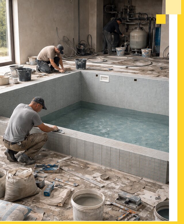 Строительство и монтаж бассейнов в помещении в Новочеркасске