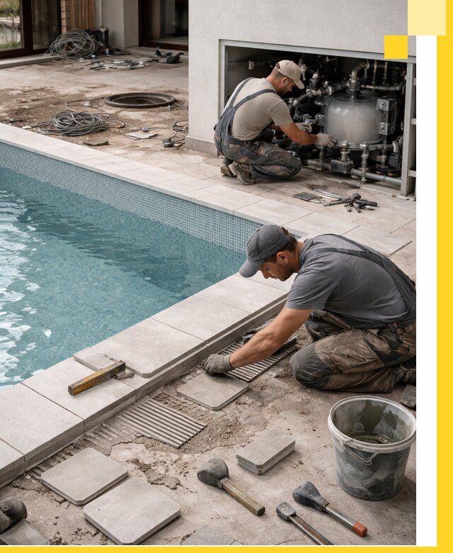 Строительство и монтаж бассейнов в коттедже в Новочеркасске