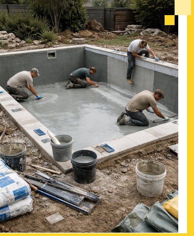 Изготовление и монтаж чаши бассейна под ключ в Новочеркасске