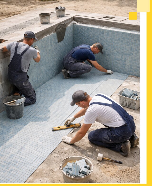 Укладка и установка плитки для бассейнов под ключ в Новочеркасске