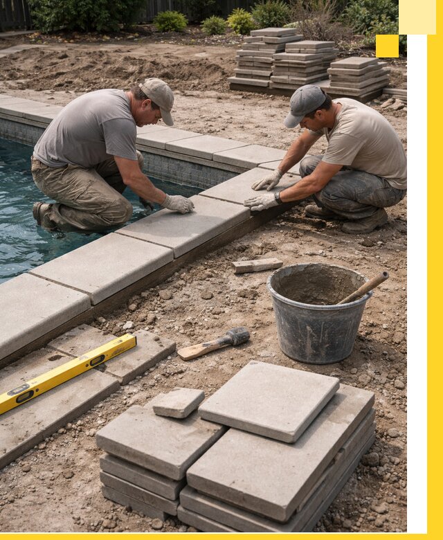 Установка и изготовление копингового камня для бассейнов в Новочеркасске