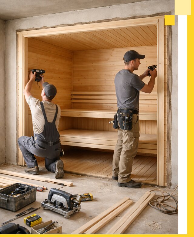 Монтаж саун под ключ в Новочеркасске — проектирование и установка