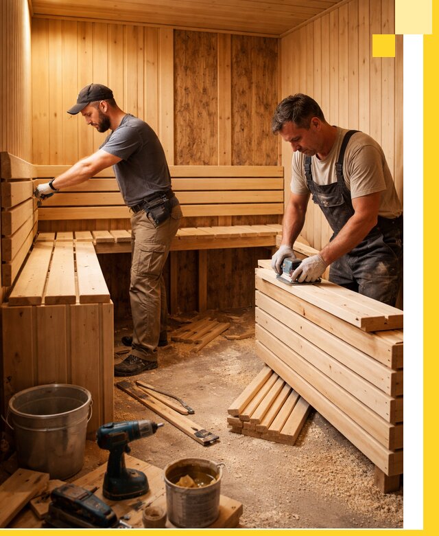 Профессиональный комплексный ремонт саун под ключ в Новочеркасске