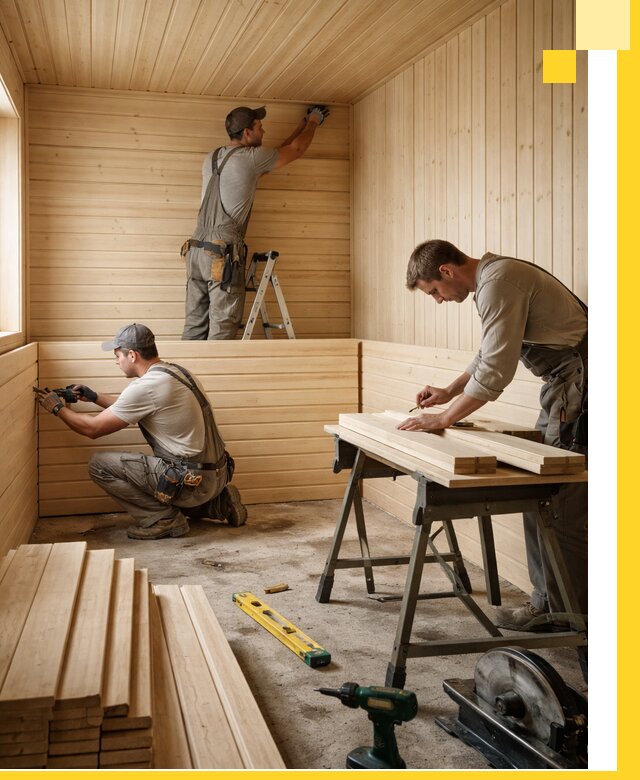 Обшивка саун в Новочеркасске из натуральной древесины под ключ