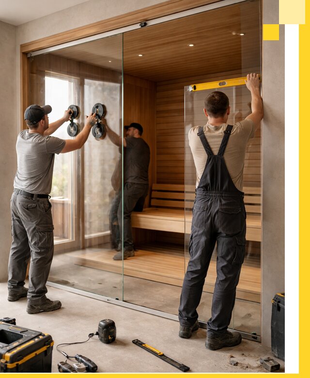 Производство и монтаж стеклянных саун под ключ в Новочеркасске