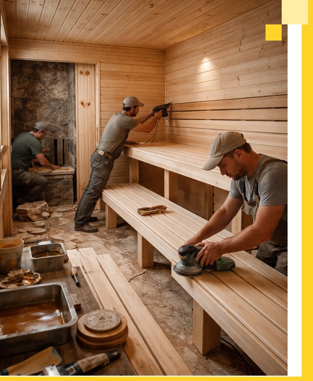 Профессиональная отделка бань в Новочеркасске под ключ, с гарантией