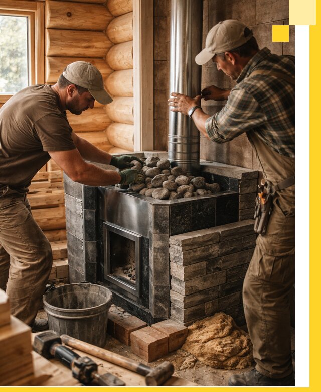 Строительство и отделка русских бань под ключ в Новочеркасске