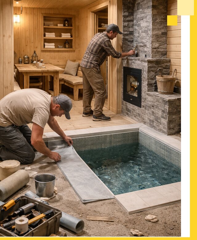 Строительство бань с комнатой отдыха под ключ в Новочеркасске