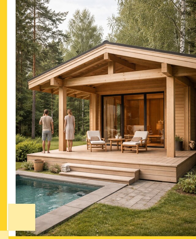 Бани с террасой под ключ в Новочеркасске от 614040 р. | ЭриданНвч