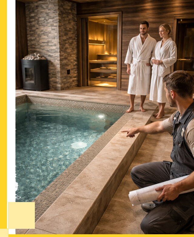 Проект бани с бассейном под ключ в Новочеркасске от 66521 р. | ЭриданНвч