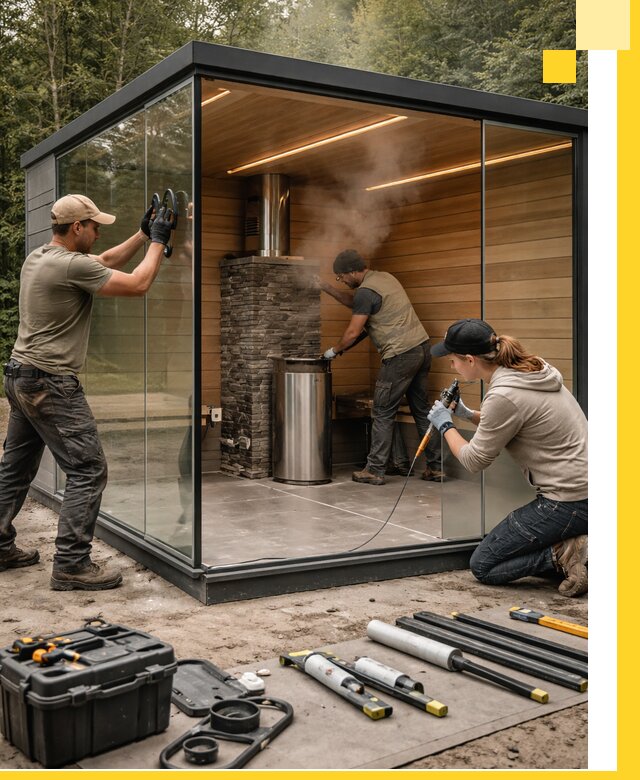 Проектирование и строительство стеклянных бань в Новочеркасске