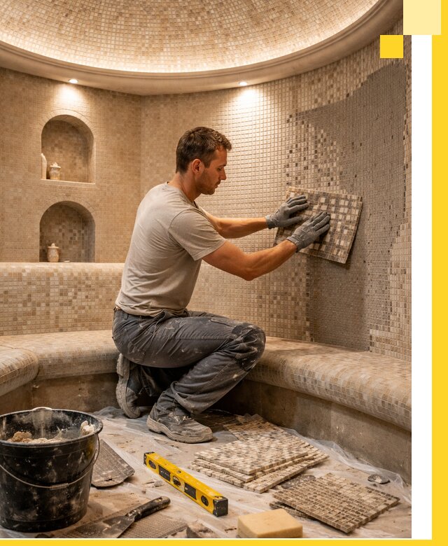 Устройство и монтаж домашнего хамама под ключ в Новочеркасске