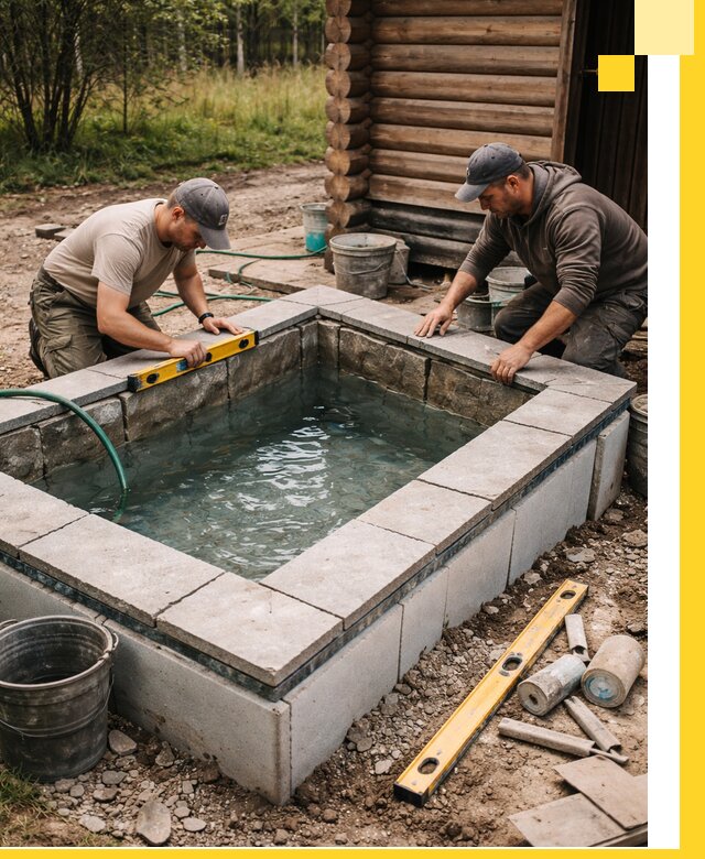 Изготовление и установка холодных купелей под ключ в Новочеркасске